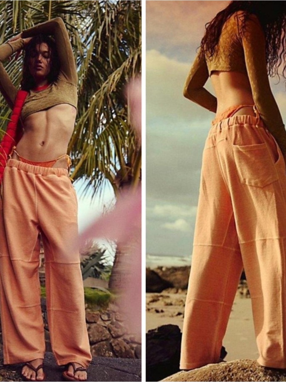 Free people movement barrel sweat pants faded peach medium read description